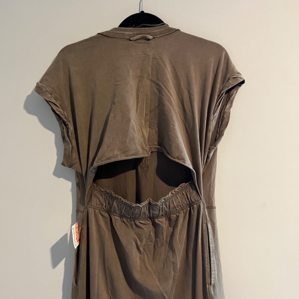 Free People Movement Hot Shot V Neck Jumpsuit in Oregano - Picture 10 of 13